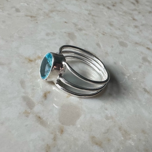 NWOT Sundance Melody Ring, Blue Topaz, Sterling Silver - Picture 2 of 5
